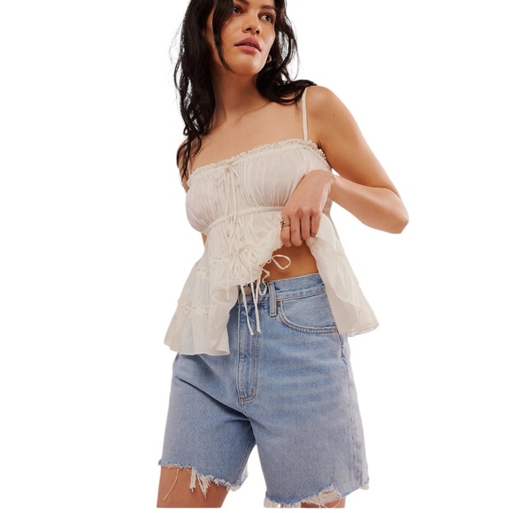 NWT Agolde Stella High Rise Baggy Shorts in Agreement Size 23 - Picture 2 of 15